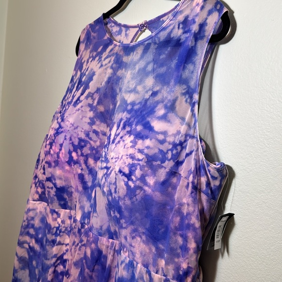 Torrid 5 DD/F Underwire Long Mesh Overlay Swim Dress With Brief - Picture 7 of 12